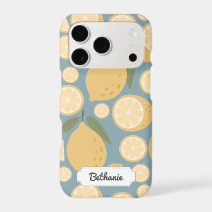 Customisable Yellow Lemon Seamless Pattern