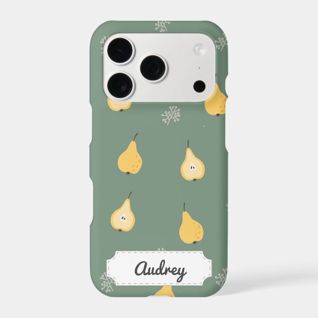 Customisable Yellow Pear Seamless Pattern (Back)