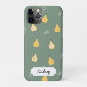 Customisable Yellow Pear Seamless Pattern iPhone 11 Pro Case