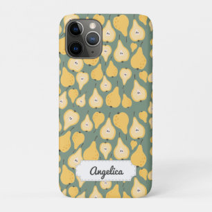 Customisable Yellow Pear Seamless Pattern iPhone 11 Pro Case