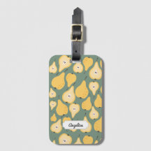 Customisable Yellow Pear Seamless Pattern