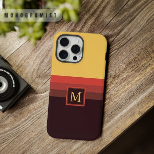 Customisable Yellow Red Maroon Black Colour Block iPhone 15 Pro Max Case