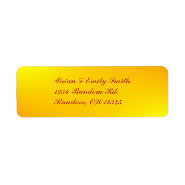 Customisable yellow splash professional labels (Front)