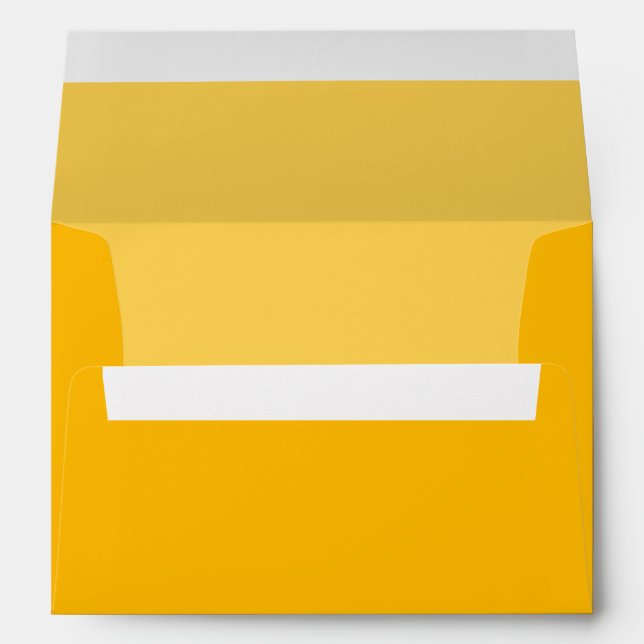 Customisable Yellow Wedding Invitations Envelopes (Back (Bottom))