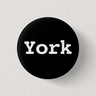 Customisable York Typography 3 Cm Round Badge
