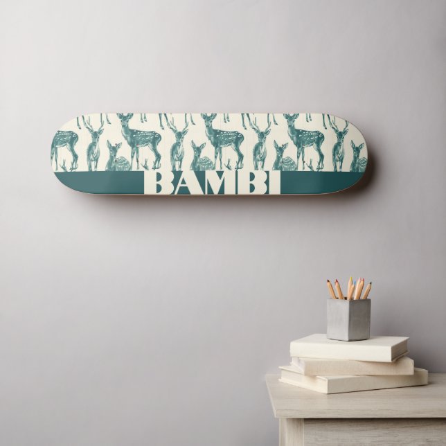 Customisable Young Deers Skateboard (Wall Art (Horz))