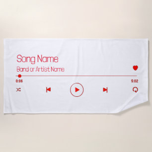 Customisable Your Favourite Music Beach Towel