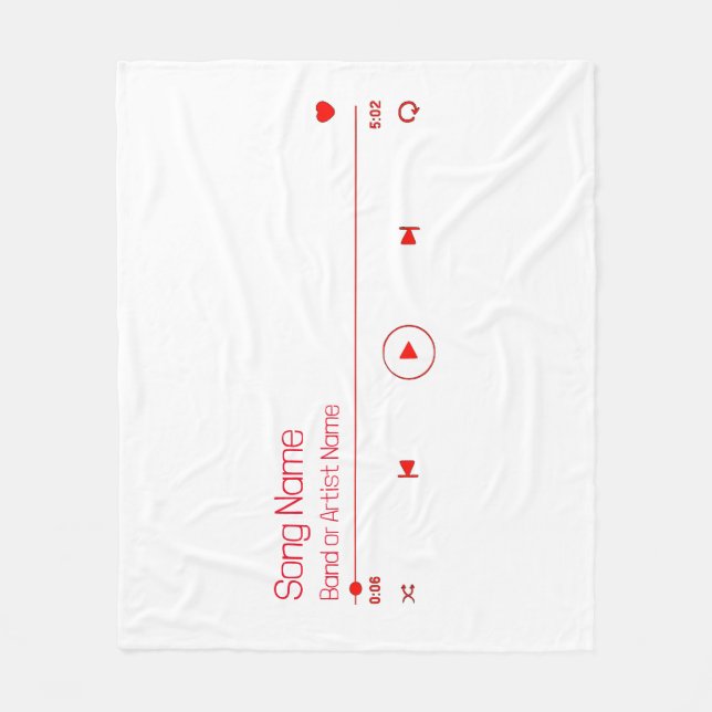 Customisable Your Favourite Music Fleece Blanket (Front)