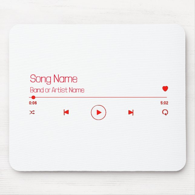 Customisable Your Favourite Music Mouse Pad (Front)