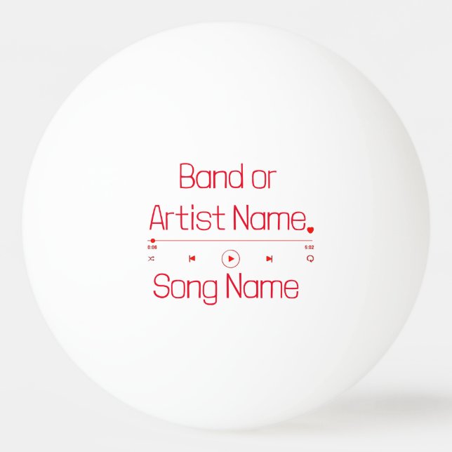 Customisable Your Favourite Music Ping Pong Ball (Front)