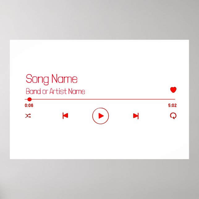 Customisable Your Favourite Music Poster (Front)