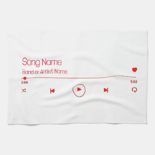 Customisable Your Favourite Music Tea Towel