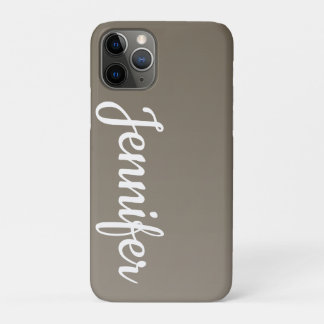 Customisable Your Name Beige Neutral Gradient iPhone 11 Pro Case
