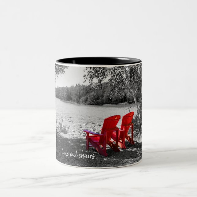 Customisable (your name's here) Time Out Chairs... Two-Tone Coffee Mug (Center)