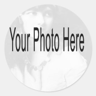 Customisable - Your Photo & Text Classic Round Sticker