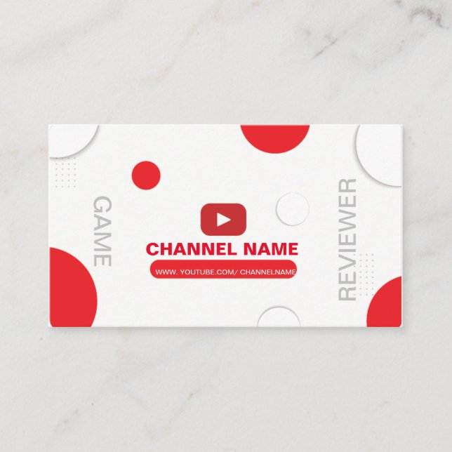 Customisable YouTuber Business Card Template Vecto (Front)