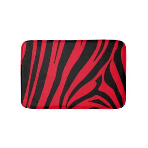Customisable zebra print bath mat