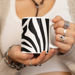 Customisable zebra print coffee mug