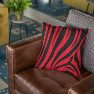 Customisable zebra print cushion