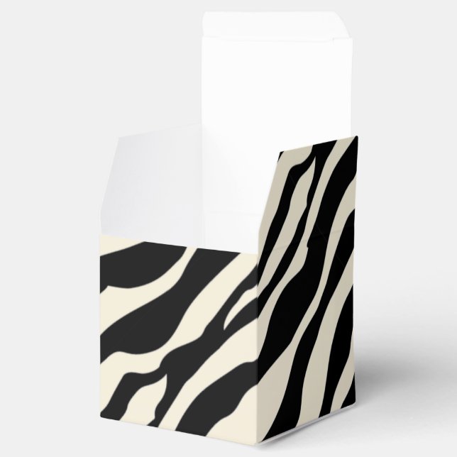 Customisable Zebra Print Favour Box (Opened)