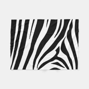 Customisable zebra print fleece blanket