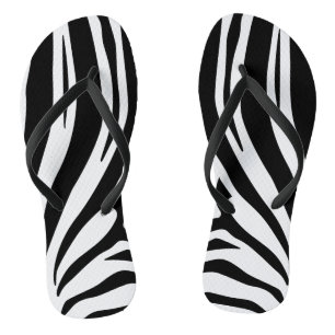 Customisable zebra print thongs