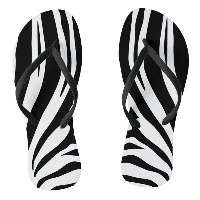 Customisable zebra print thongs (Footbed)