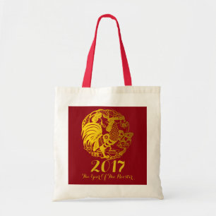 Customisable Zodiac 2017 Rooster Year Tote Bag