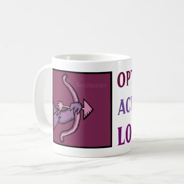 Customisable Zodiac Sign Personality Sagittarius M Coffee Mug (Front Left)