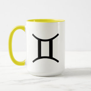 Customisable Zodiac Sign Symbol Gemini Power Colou Mug