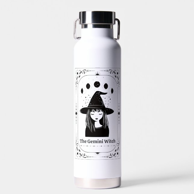 Customisable Zodiac Tarot Celestial Astrology Gift Water Bottle (Front)