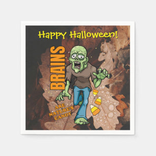 Customisable Zombie Halloween Paper Napkins