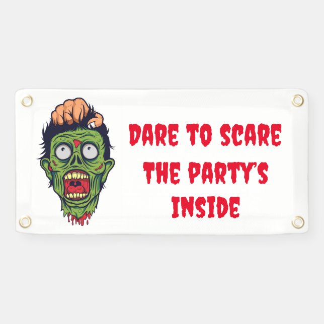 Customisable zombie Halloween themed banner (Horizontal)