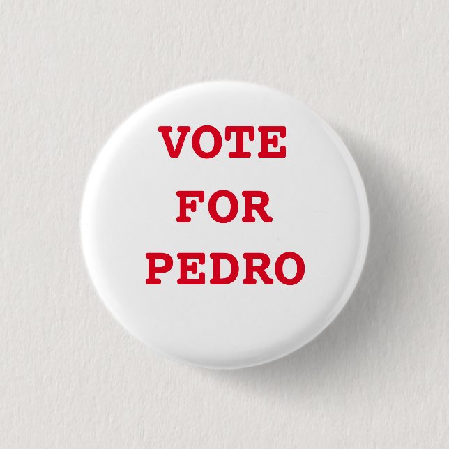 Customisation BUTTON Vote For (Name)  (Front)