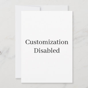 customisation disabled invitation