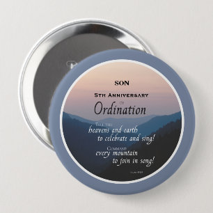Customise, 5th Anniversary Ordination 10 Cm Round Badge