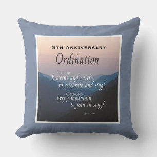 Customise, 5th Anniversary Ordination Cushion