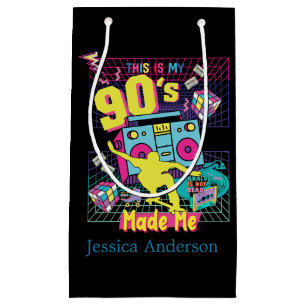 Customise 90's Hip Hop Vibes Retro Made Me Small Gift Bag