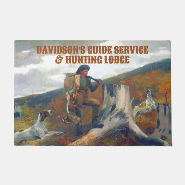 Customise A Huntsman With Deer and Dogs Hunting  Doormat (Front)