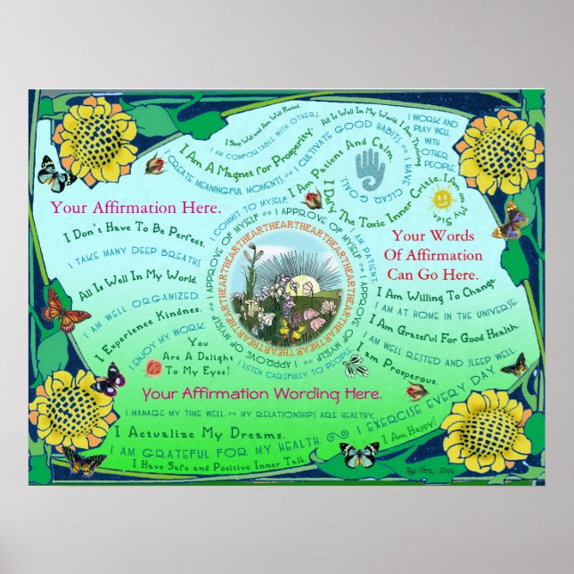 Customise a Sunrise Garden Affirmation Poster (Front)