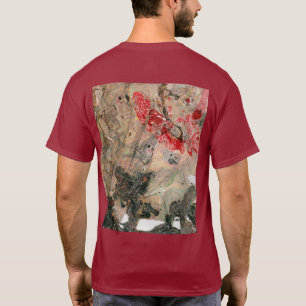 Customise Abstract Art Red Colour Template T-Shirt