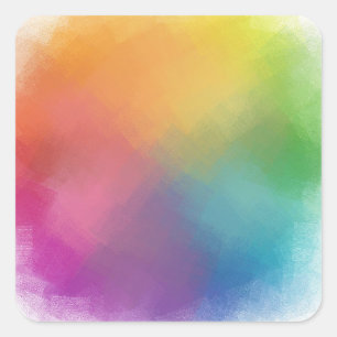 Customise Abstract Blank Colourful Template Square Sticker