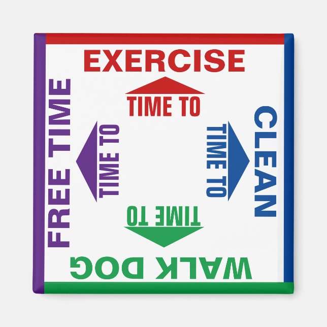Customise Activities & Chores Magnet (Front)