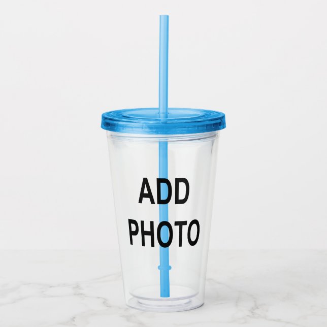 Customise Add Name Photo or Artwork Acrylic Tumbler (Front)