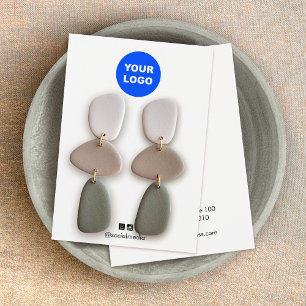Customise Add Your Logo Earring Display Card