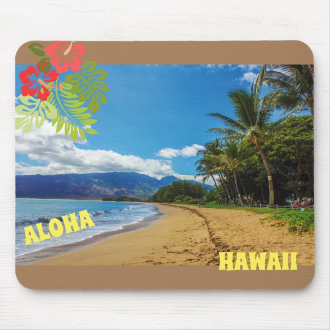Customise Aloha Hawaii Tropical Mouse Pad (Front)