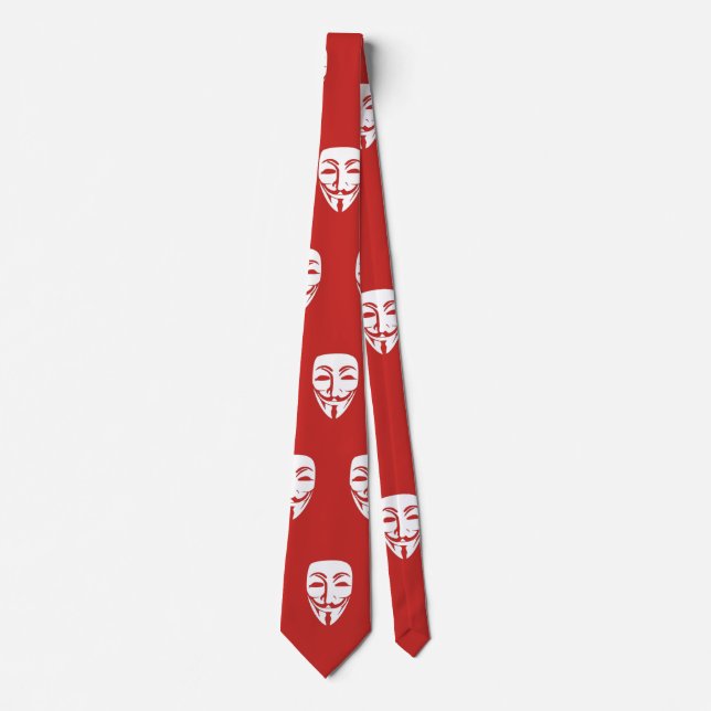 Customise Anonymous face party Tie (Front)