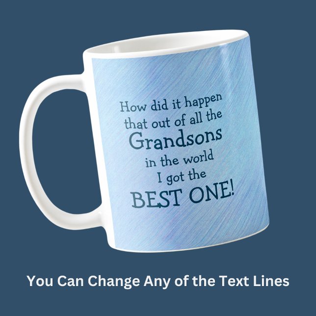 Customise ANY Text - Gift for Grandson Coffee Mug (Creator Uploaded)