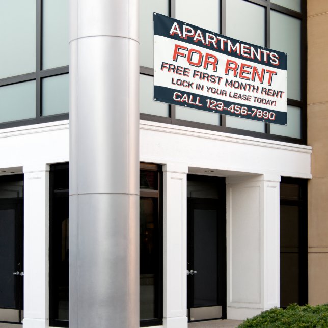 Customise Apartments For Rent or Lease  Banner (Outside Building)