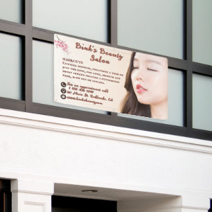 Customise Asian Beauty Hair Salon Advertising Banner
